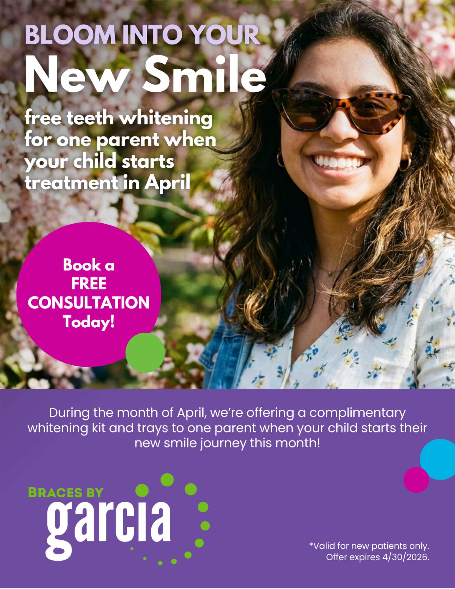 Free whitening in April from Braces by Garcia